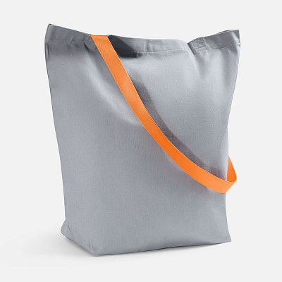 Шопер B5  с оранжевыми ручками (Серый)
