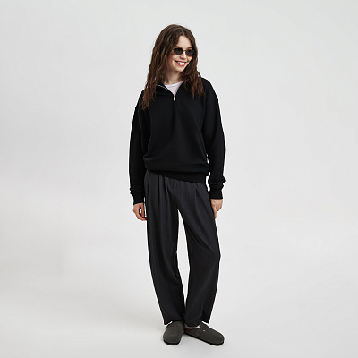 Толстовка на молнии унисекс FLOW, черная