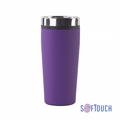 Термостакан "Европа" 500 мл, покрытие soft touch  (Фиолетовый)