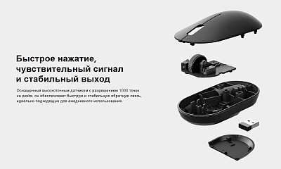 Мышь беспроводная Xiaomi Wireless Mouse Lite 2, черный
