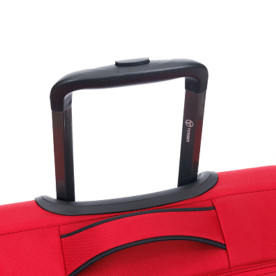 Чемодан TORBER Brosno, красный, нейлон 600D, 36,5 х 20 х 54 см, 32 л