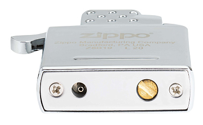 Газовый вставной блок для широкой зажигалки Zippo, одинарное жёлтое пламя, нержавеющая сталь