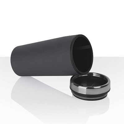 Термостакан "Европа", покрытие soft touch, 0,5 л., синий, серый