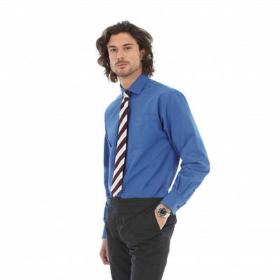 Рубашка мужская с длинным рукавом Heritage LSL/men  (Синий)
