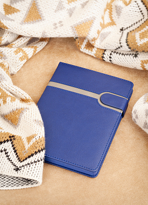 Ежедневник недатированный "Бари", формат А5, синий с серым