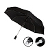 Зонт складной Farol, c фонариком, черный - Фото 1