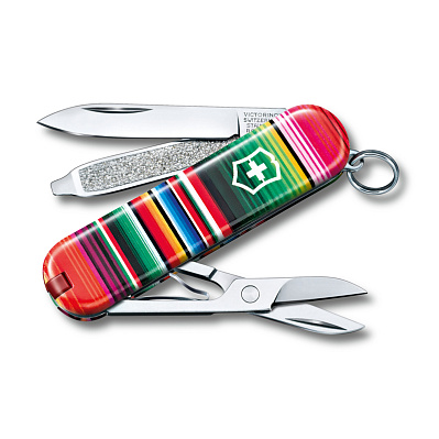 Нож-брелок VICTORINOX Classic "Mexican Zarape", 58 мм, 7 функций (Разноцветный)