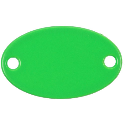 Шильдик металлический Alfa Oval  неон (Зеленый)