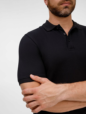 Рубашка поло унисекс Upswing, черная