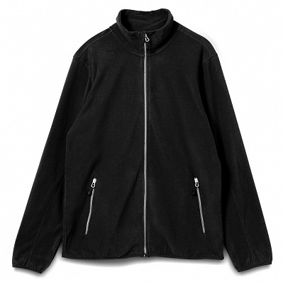 Куртка флисовая мужская Twohand, черная (Черный)