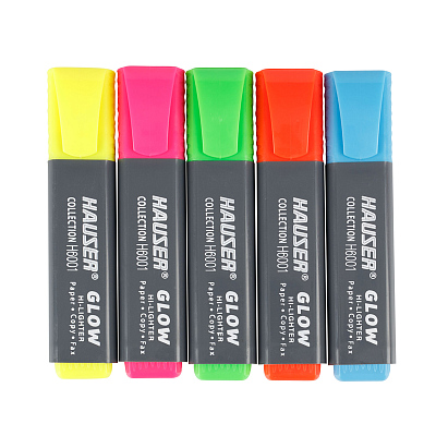 Набор: Текстовыделитель Hauser Glow - 5шт