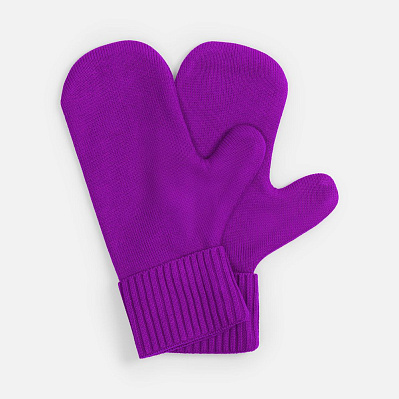 Варежки Yong, черные (Фиолетовый)