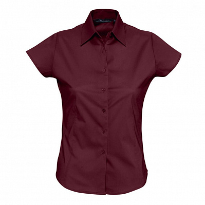 Рубашка женская с коротким рукавом Excess, бордовая (Бордовый)