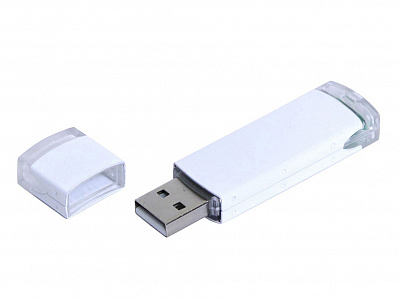 USB 2.0- флешка промо на 8 Гб прямоугольной классической формы (Белый)