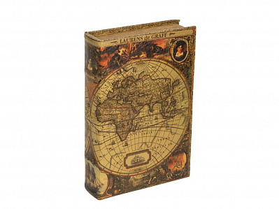 Подарочная коробка Карта мира L (Коричневый)