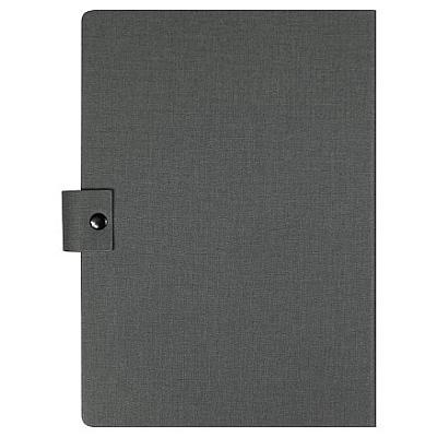 Блокнот А5 Tasmania, в твердой обложке со стикерами в линейку, серый