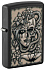 Зажигалка ZIPPO Gory Tattoo с покрытием Black Matte, латунь/сталь, черная, матовая, 38x13x57 мм - Фото 1