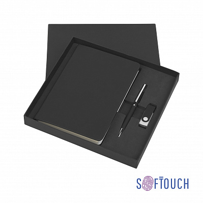 Подарочный набор "Бари", покрытие soft touch  (Черный)
