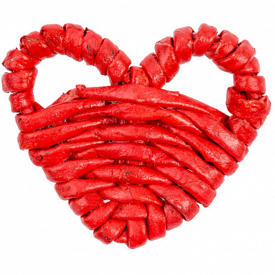 Плетеная фигурка Adorno, красное сердце (Красный)