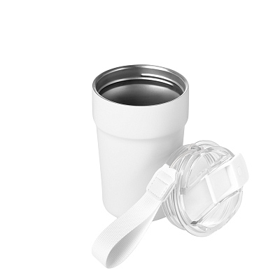 Термокружка вакуумная Монако (Monaco), белая