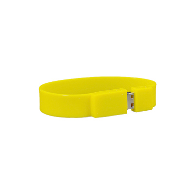 Браслет 01 Браслет промо, салатовый, 4Гб, переходник мини-пвх