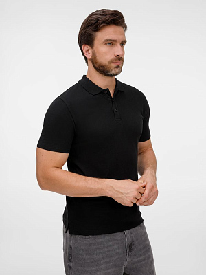 Рубашка поло унисекс Tervise, черная