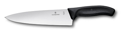 Нож разделочный VICTORINOX SwissClassic, 25 см, чёрный, в картонном блистере (Черный)