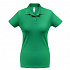 Рубашка поло женская ID.001 зеленая - Фото 1