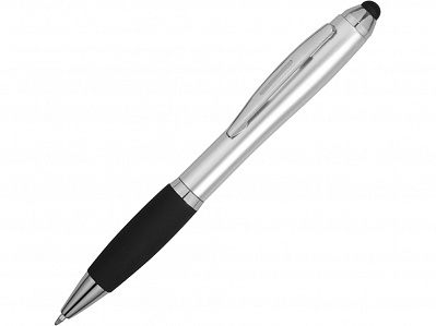 Ручка-стилус шариковая Nash (Серебристый/черный)