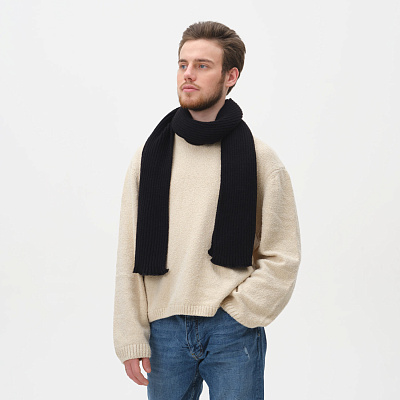 Шарф Форгес (Forges) вязаный, черный (Чёрный)