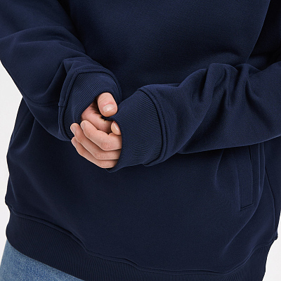 Худи оверсайз унисекс Фьюжн (Fusion), темно-синий, размер XS/S