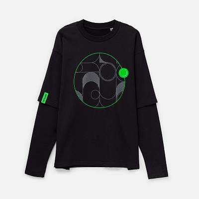 Лейбл тканевый Epsilon, S, зеленый неон