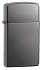 Зажигалка ZIPPO Slim® с покрытием Black Ice ®, латунь/сталь, чёрная, глянцевая, 29x10x60 мм - Фото 1