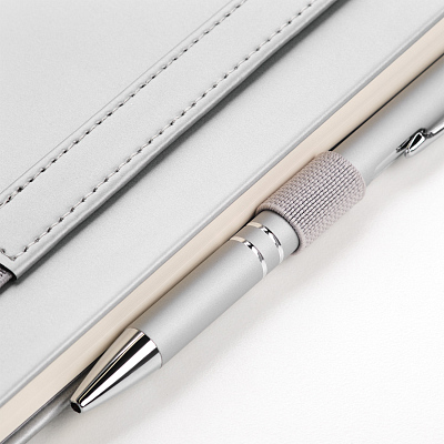 Ежедневник Альфа (Alpha) недатированный, серебро/серый