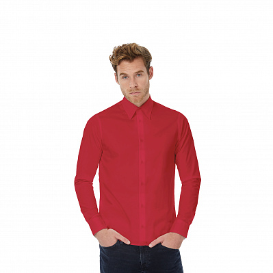 Рубашка с длинным рукавом London, размер XL   (Темно-красный)