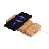 Беспроводное (10W) зарядное устройство "Bamboo Power" 5000 mAh с подставкой под смартфон, бамбук, бежевый - Фото 3