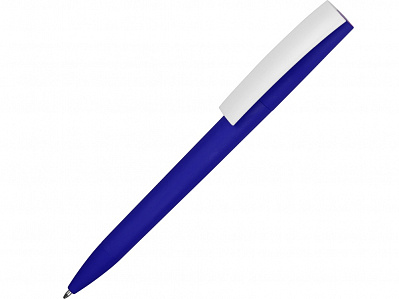 Ручка пластиковая soft-touch шариковая Zorro (Синий/белый)