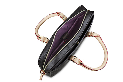 Портфель женский BUGATTI Ella 15'', тёмно-коричневый, полиуретан, 38х6х27,5 см