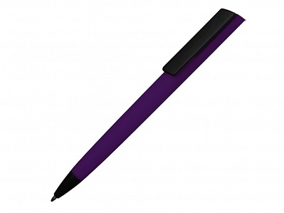 Ручка пластиковая soft-touch шариковая Taper (Фиолетовый/черный)