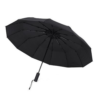 Автоматический противоштормовой зонт Ambra, черный 