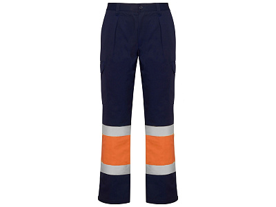 Брюки Soan со светоотражающими полосами, мужские (Синий нэйви/неоновый оранжевый)