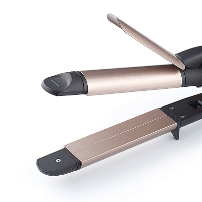 Щипцы-плойка 2-в-1 DEWAL BEAUTY Fancy, черные