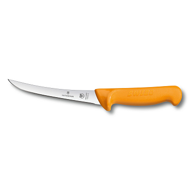 Нож обвалочный VICTORINOX Swibo с изогнутым лезвием 16 см, жёлтый (Желтый)