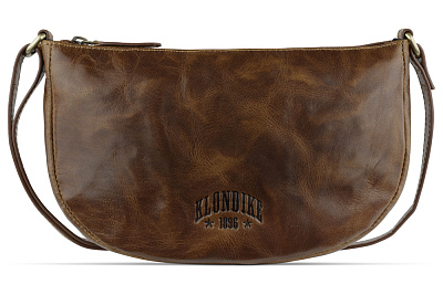 Сумка через плечо KLONDIKE MOUNTAIN «Gina», натуральная кожа в коньячном цвете, 26 x 15,5 x 5 см (Коричневый)
