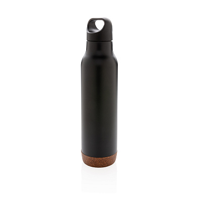 Герметичная вакуумная бутылка Cork, 600 мл (Черный;)