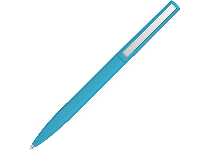 Ручка металлическая шариковая Bright F Gum soft-touch (Голубой)