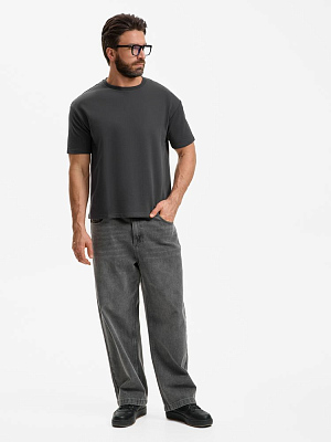 Футболка унисекс Durington, темно-серая (графит)