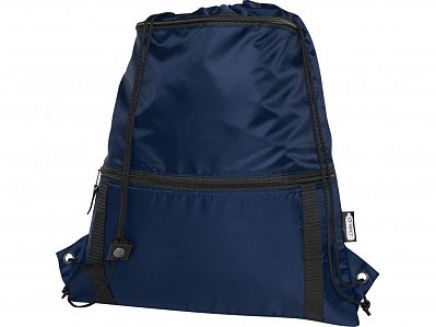Изолированная сумка со шнурком Adventure из переработанных материалов (Темно-синий)