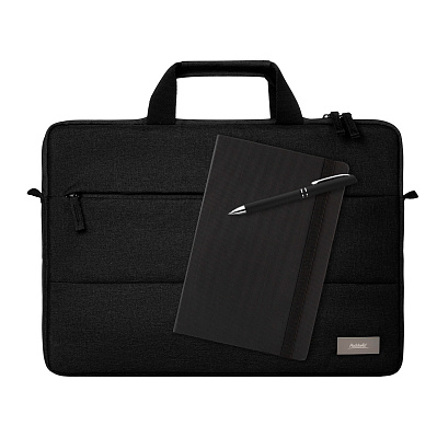 Подарочный набор Forum  (сумка, ежедневник, ручка) (Черный)
