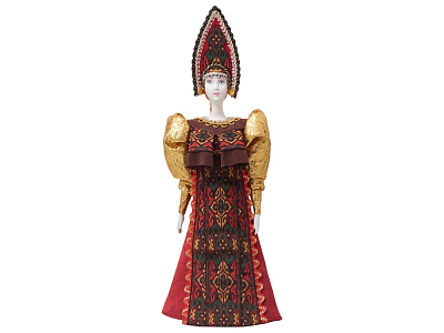 Подарочный набор: кукла фарфоровая, чай Малина с мятой